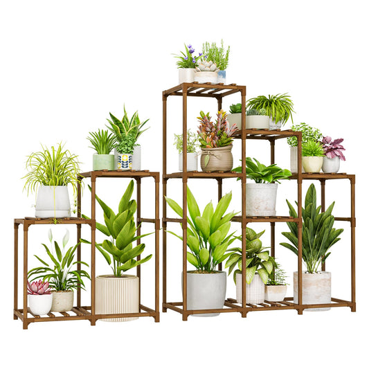2 Sets Plant Stands Indoor Tall Shelves Outdoor for Multiple