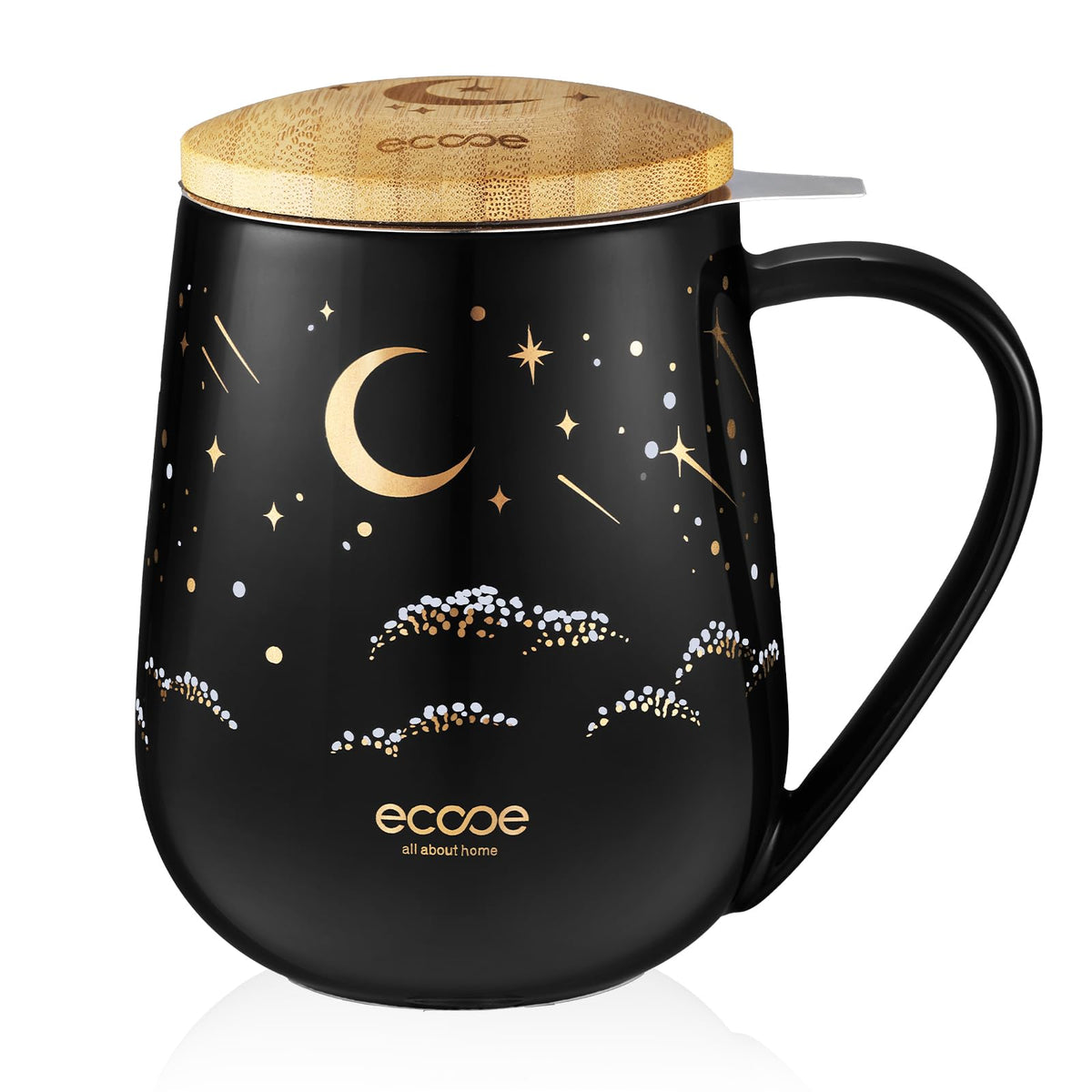 Tea Infuser Mug 20.3oz Ceramic Tea Cup with Removable Stainless Steel Infuser and Lid