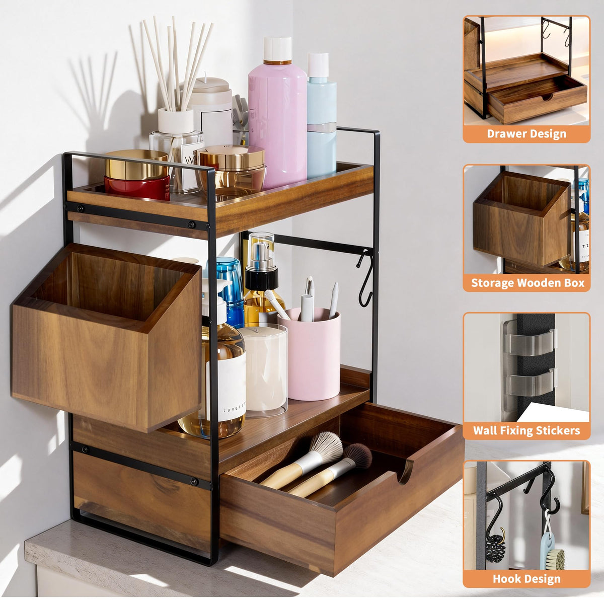 2 Tier Bathroom Counter Organizer