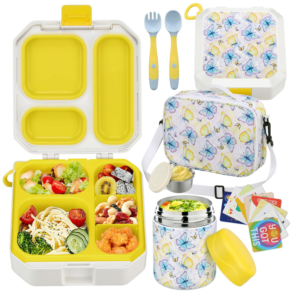 Bento Lunch Box for Kids with 12oz Soup Thermo Leak