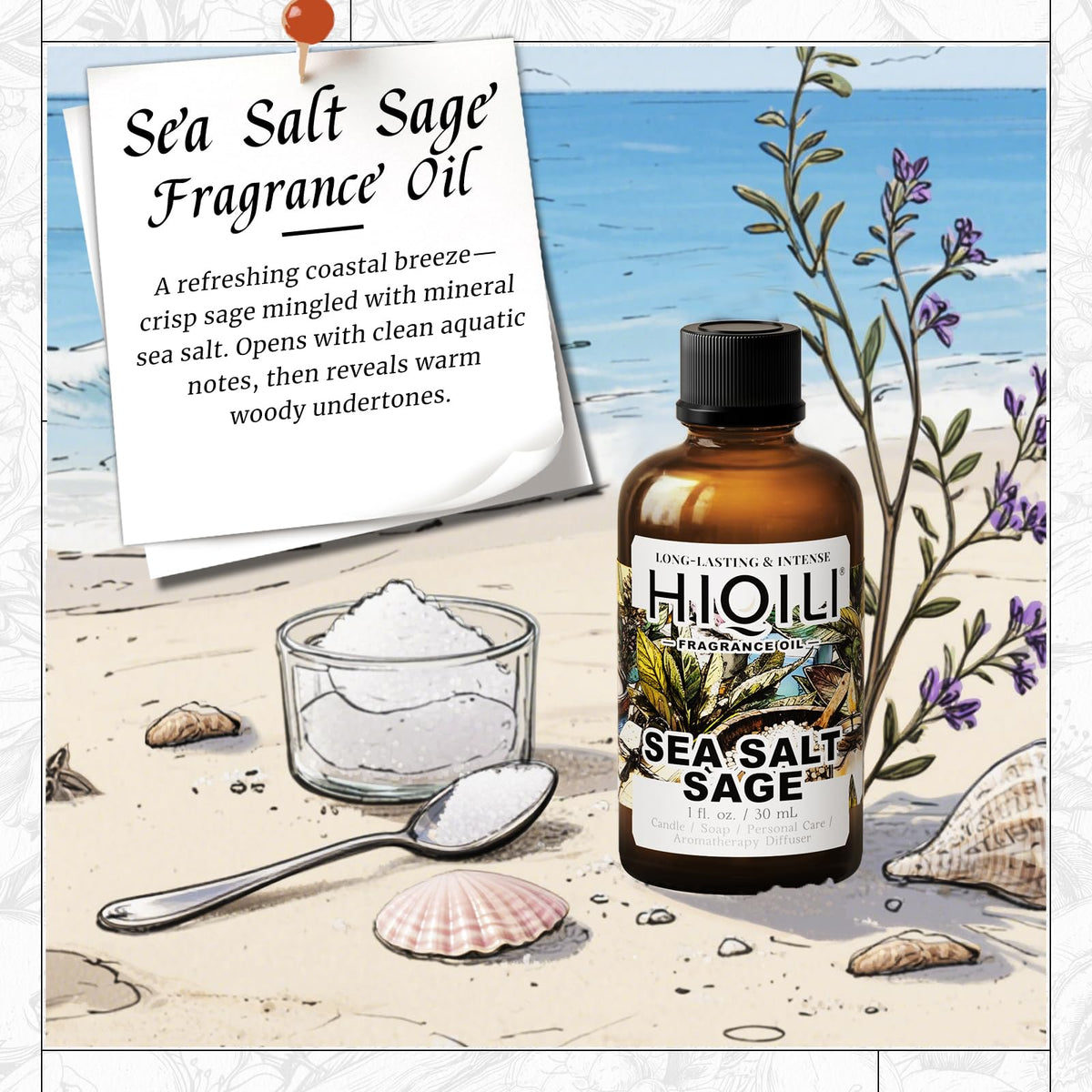 Sea Salt Sage Fragrance Oil for Diffuser Use