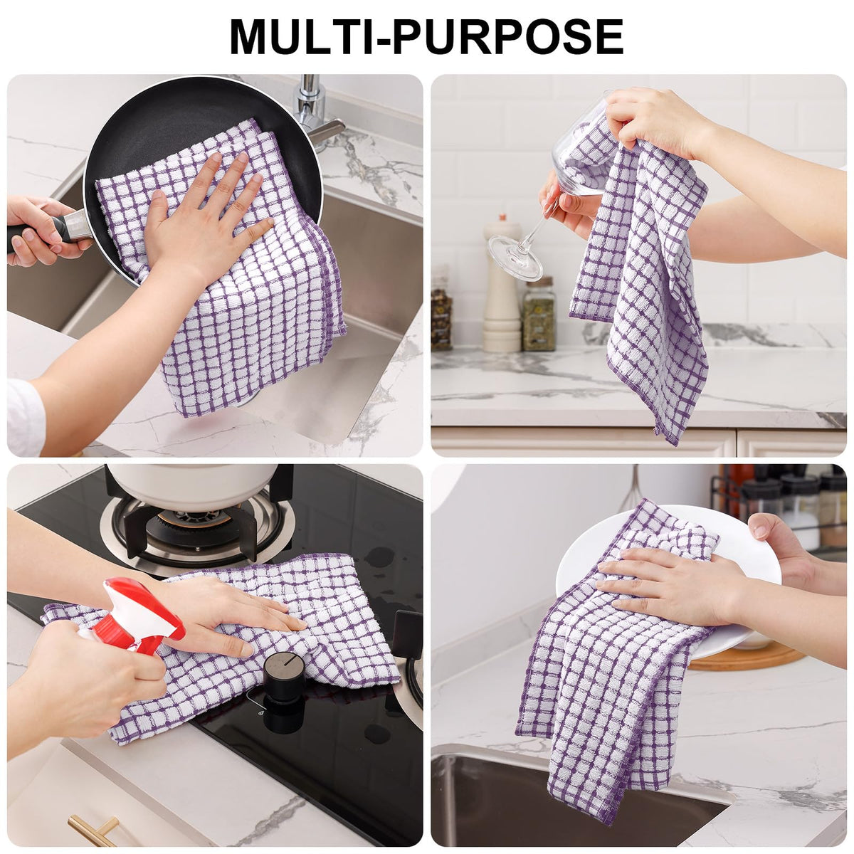 Cotton 8 Pack Terry Kitchen Towels (8 Count)