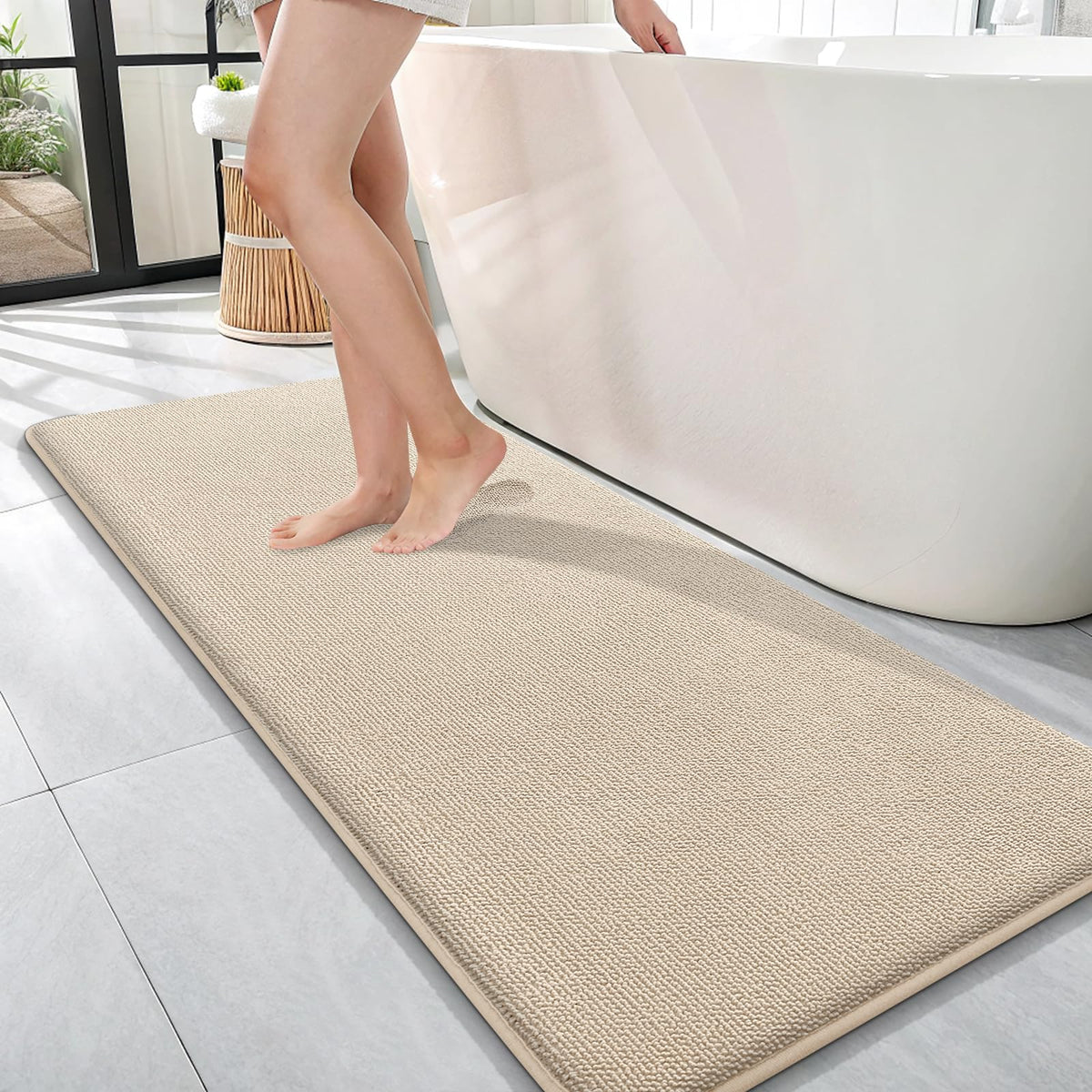 Memory Foam Bathroom Runner Rugs 47x17
