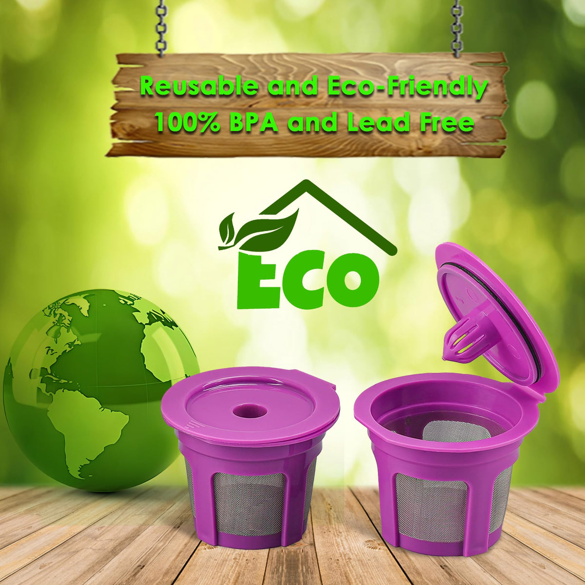 4 Pack Reusable K Cups Filters (4 Count)