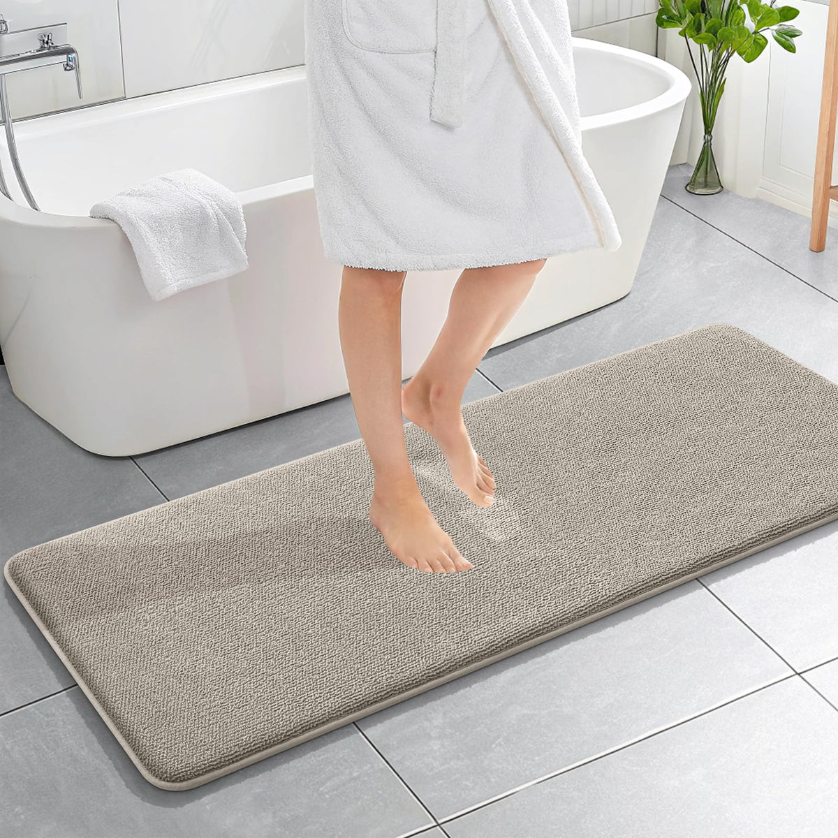 Memory Foam Bathroom Runner Rugs 59x20