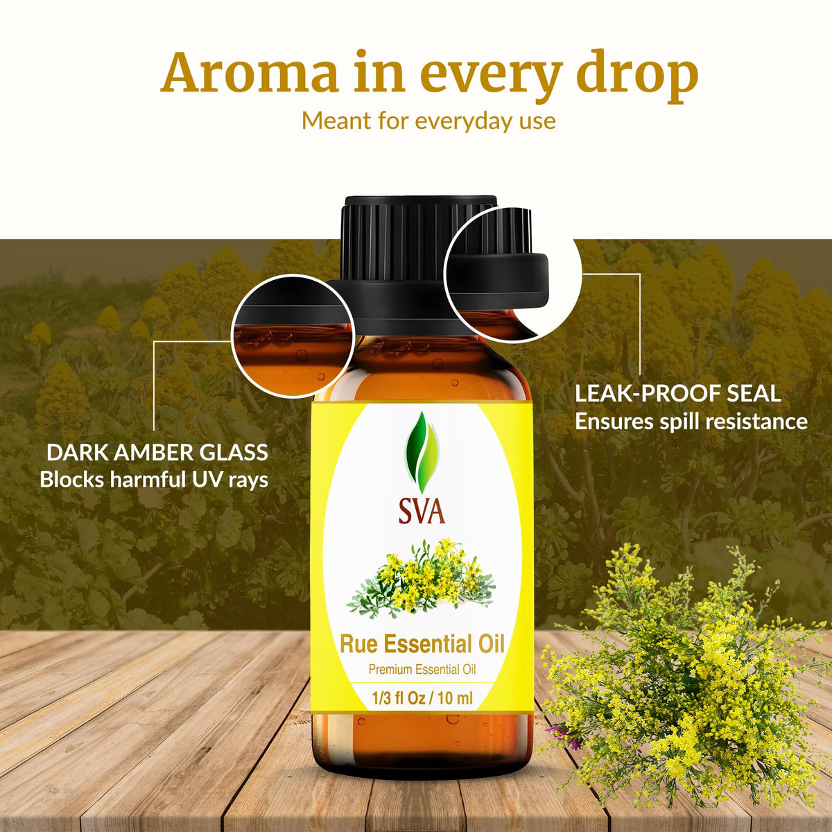 SVA Rue Essential Oil in Glass Bottle