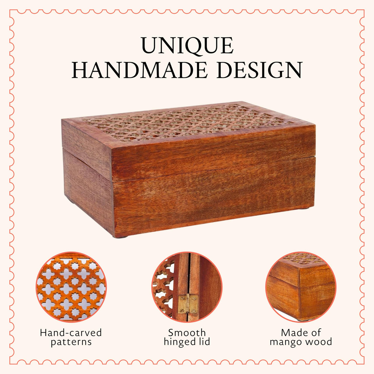 Trellis Mango Wood Box
