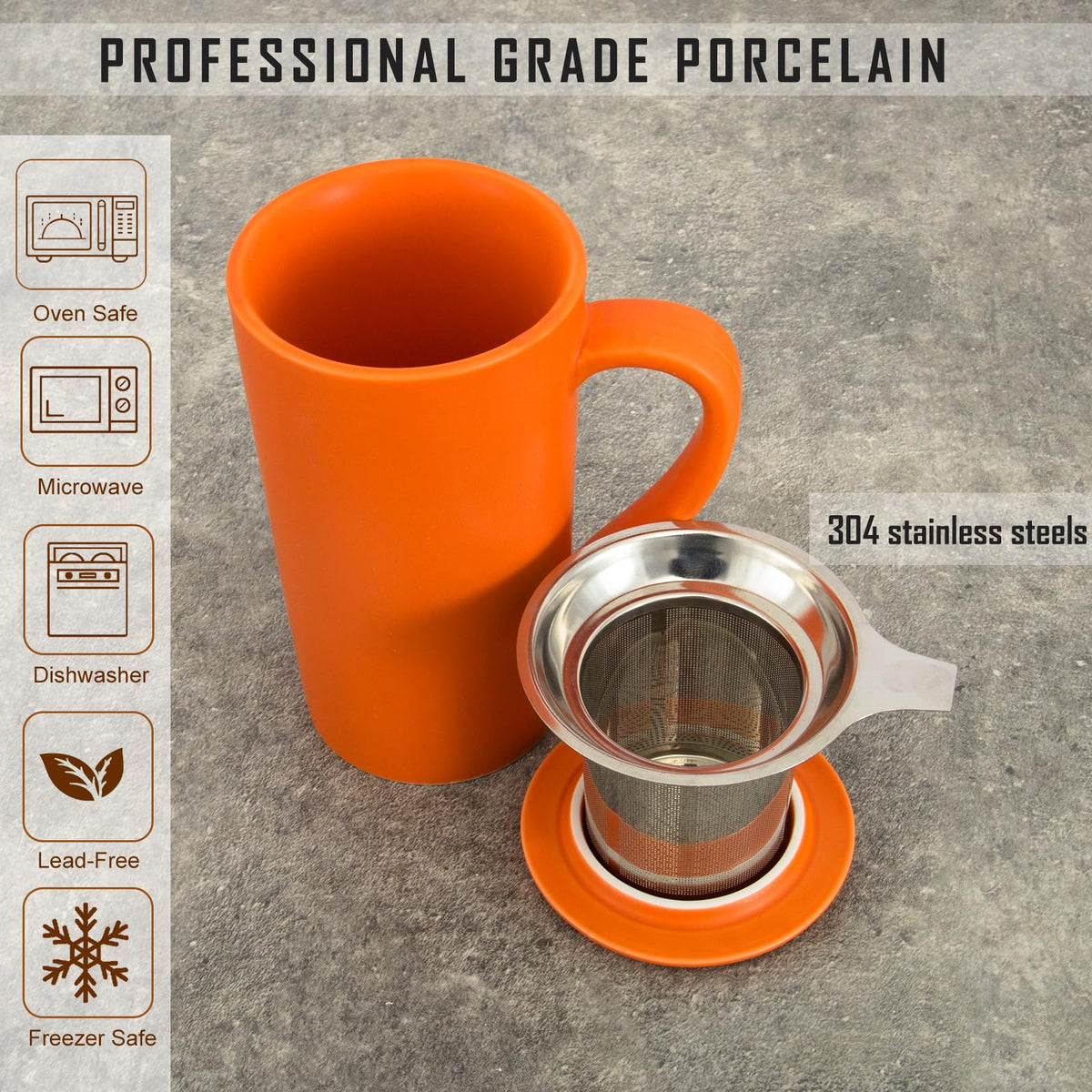 Tea Cup with Infuser and Lid