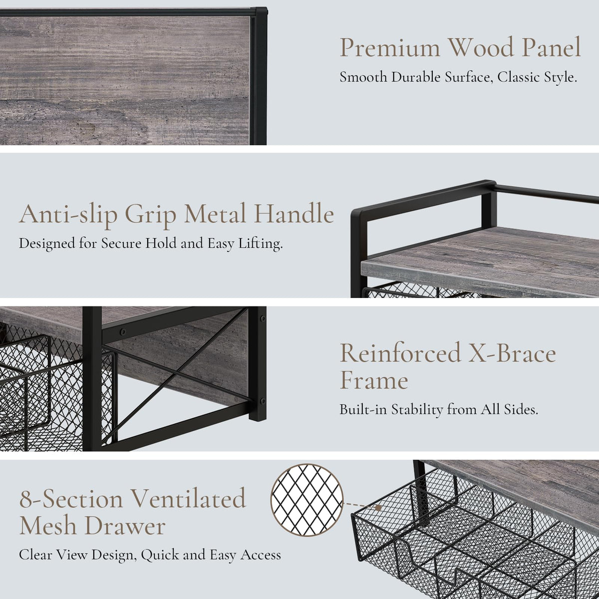 Tea Organizer with Drawer