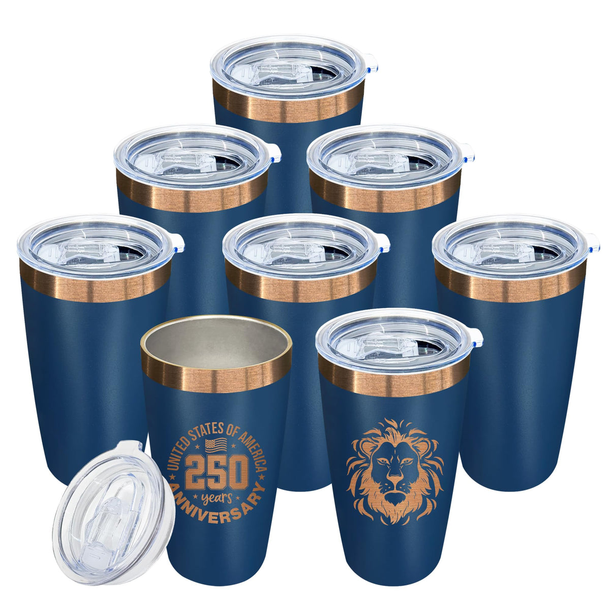 10 oz Coffee Tumbler Bulk Travel Coffee Mug (8 Count)