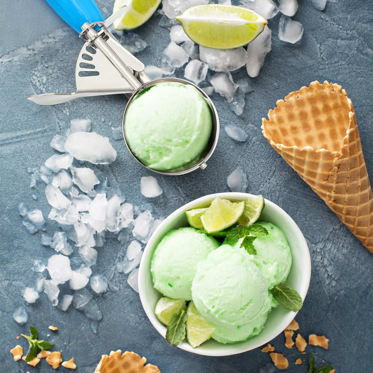 4 Pcs Ice Cream Scooper with Trigger