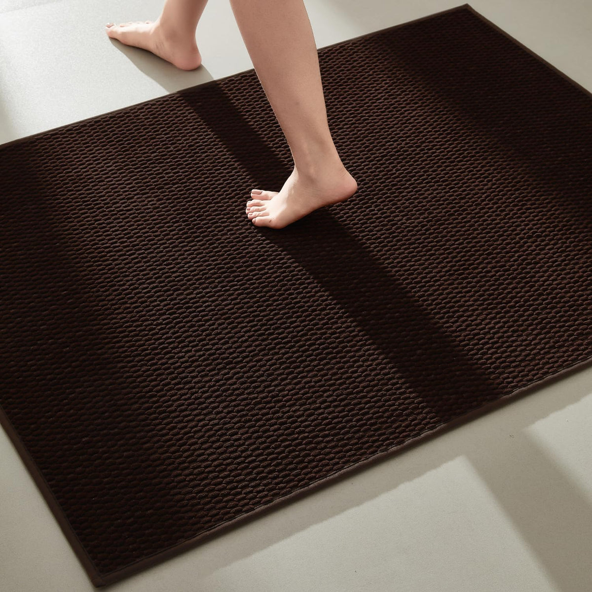 Large Bathroom Rugs Non Slip Washable Bath Rugs Super Absorbent Bathroom Rug Thin Quick Dry Low Pile Bath Mats
