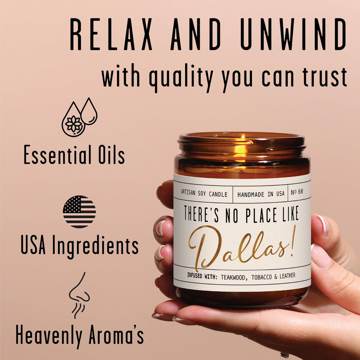 Dallas Gifts Dallas Decor for Home (9 Ounce)