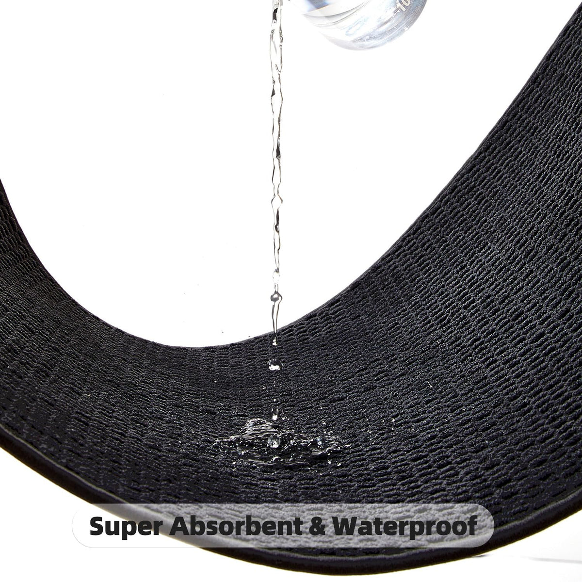 Black Bathroom Rugs Non Slip Washable (6 Sq Ft)