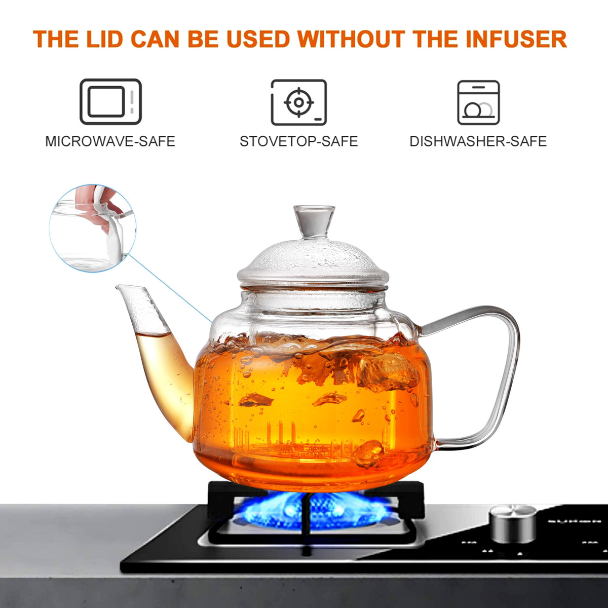 Glass Teapot with Removable Infuser