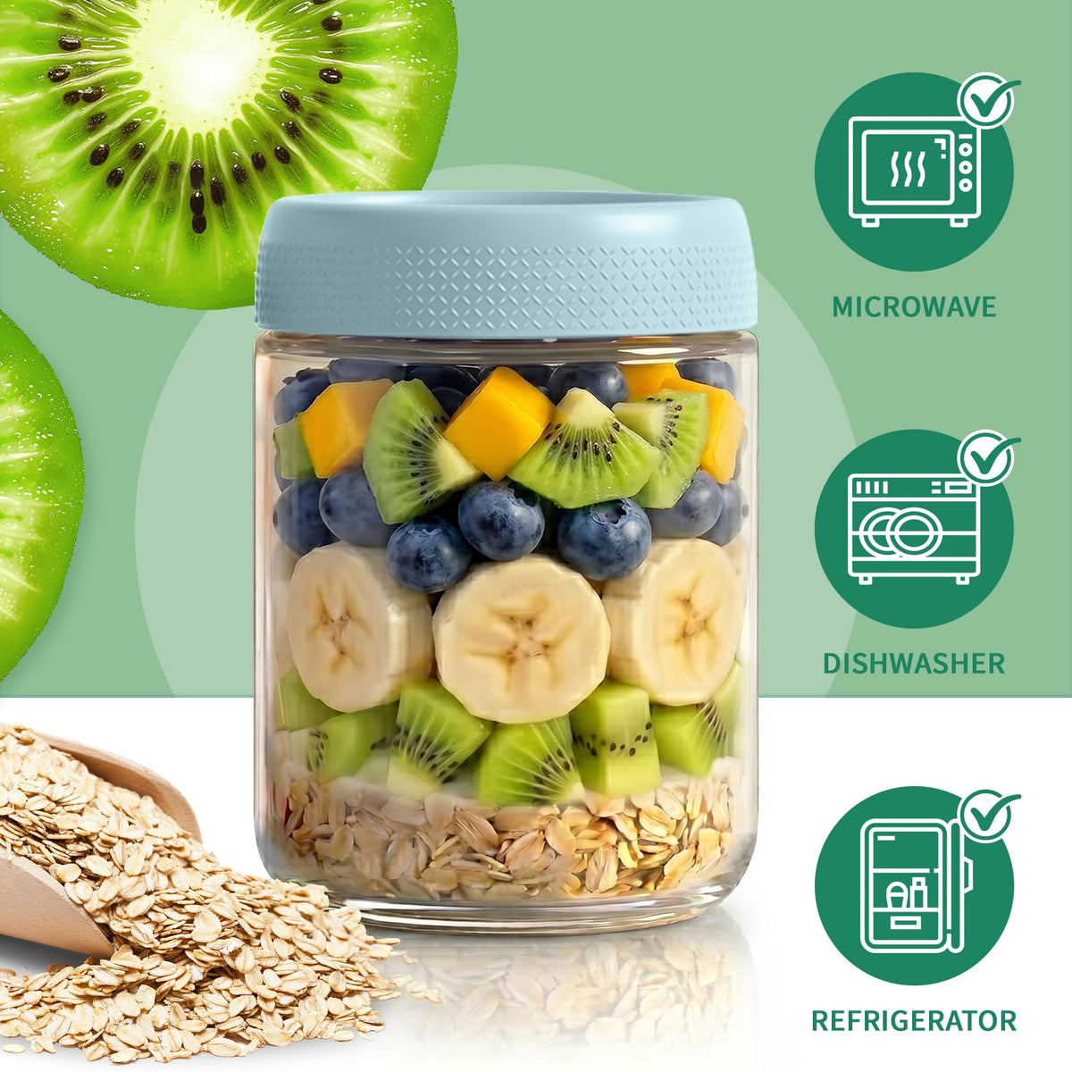 Mason Jars 16oz with Lids (12 Count)