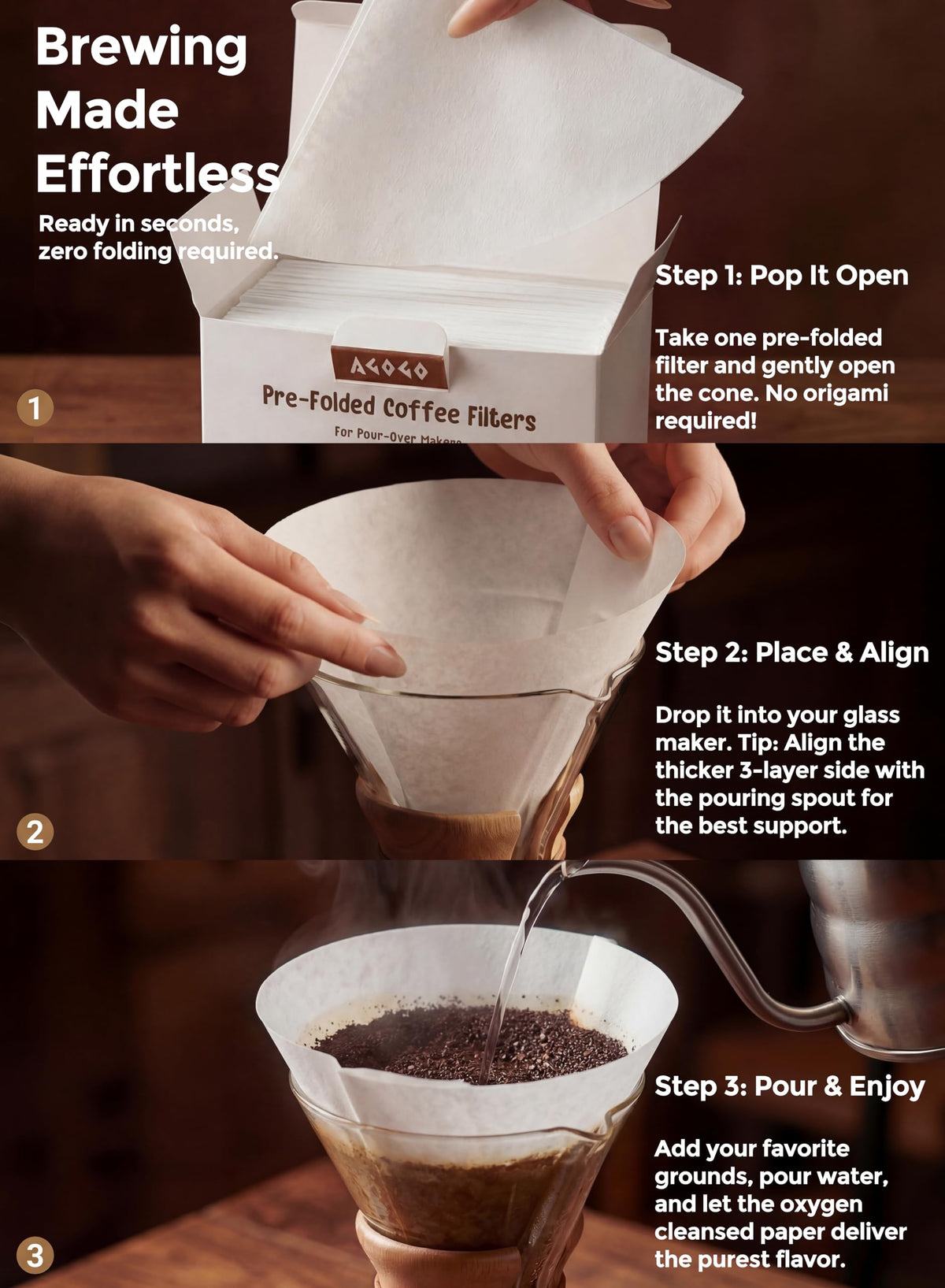 Pour Over Coffee Maker Set