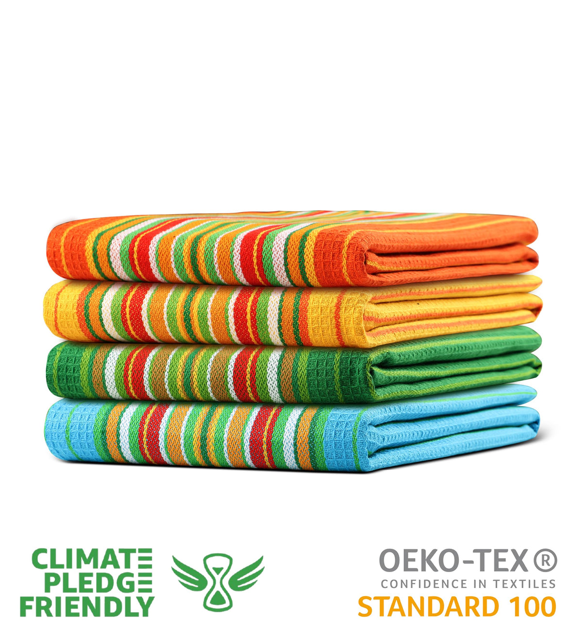 Kitchen Towels Cotton Dish Towels 20”x30” (4 Count)