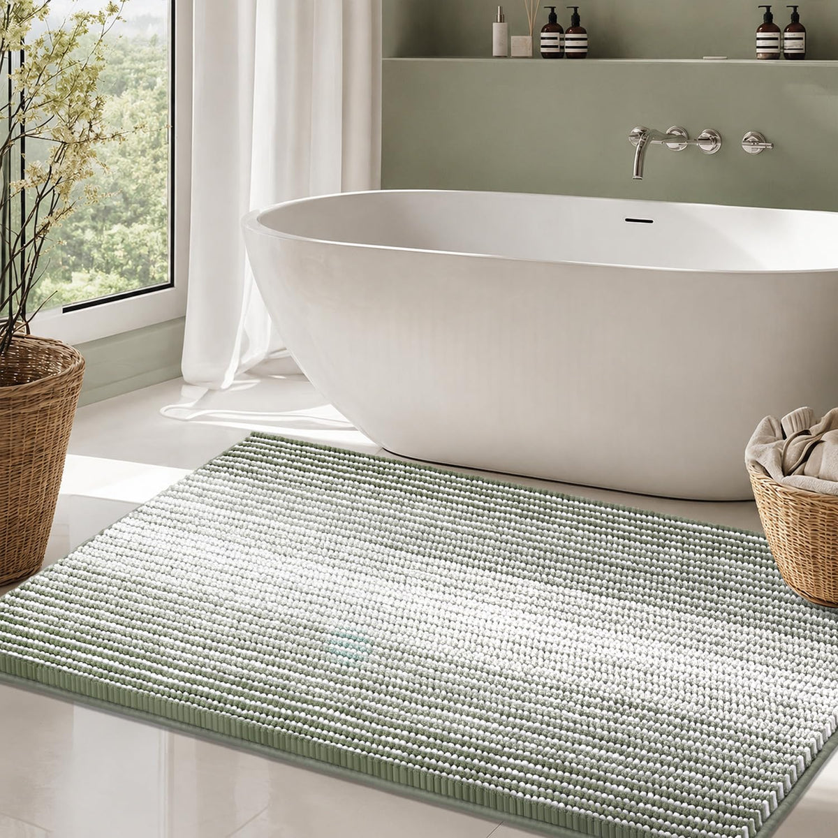 Large Chenille Bathroom Rugs