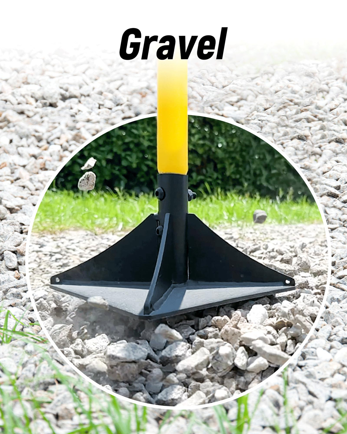 8"x8" Steel Tamper with 48" Handle