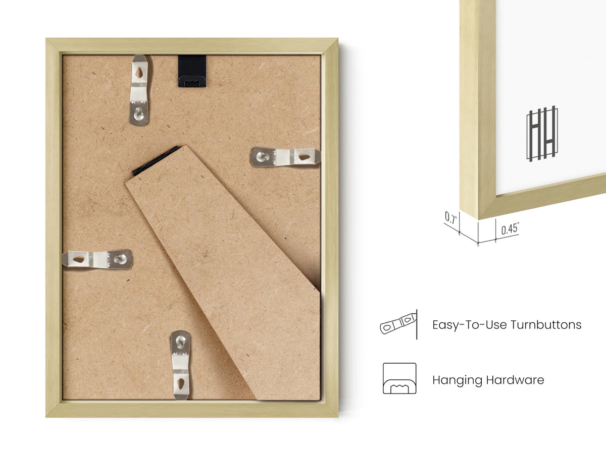 6x8 Gold Metal Picture Frames