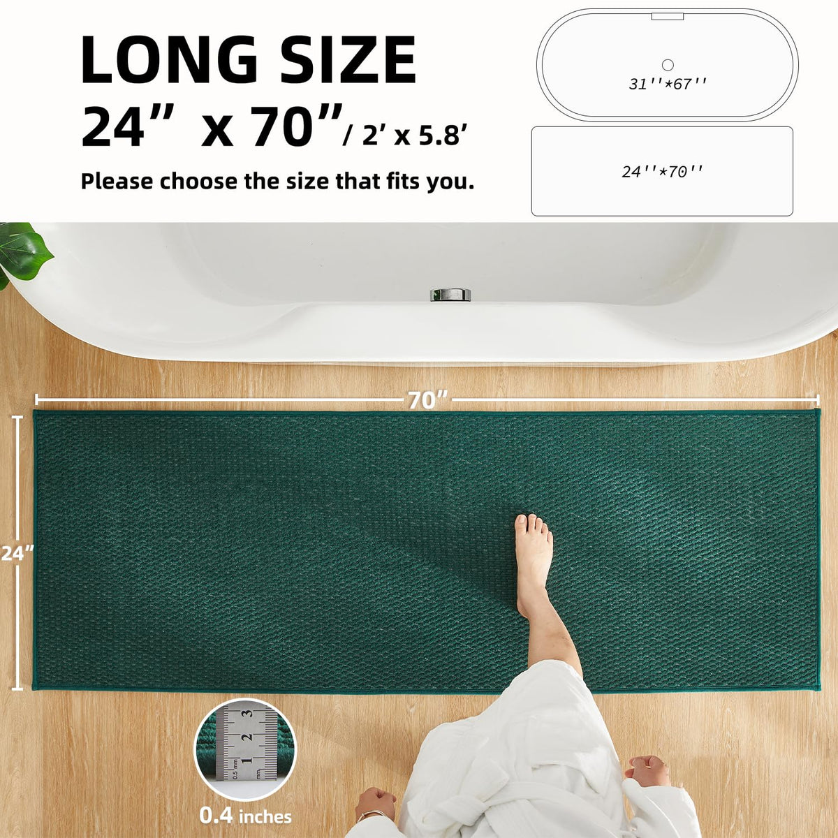 Bathroom Runner Rugs (11 Sq Ft)