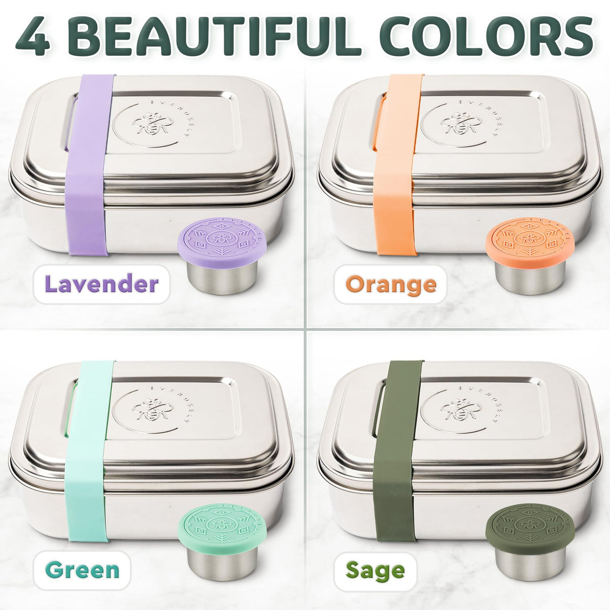 Stainless Steel Bento Box + Condiment Container