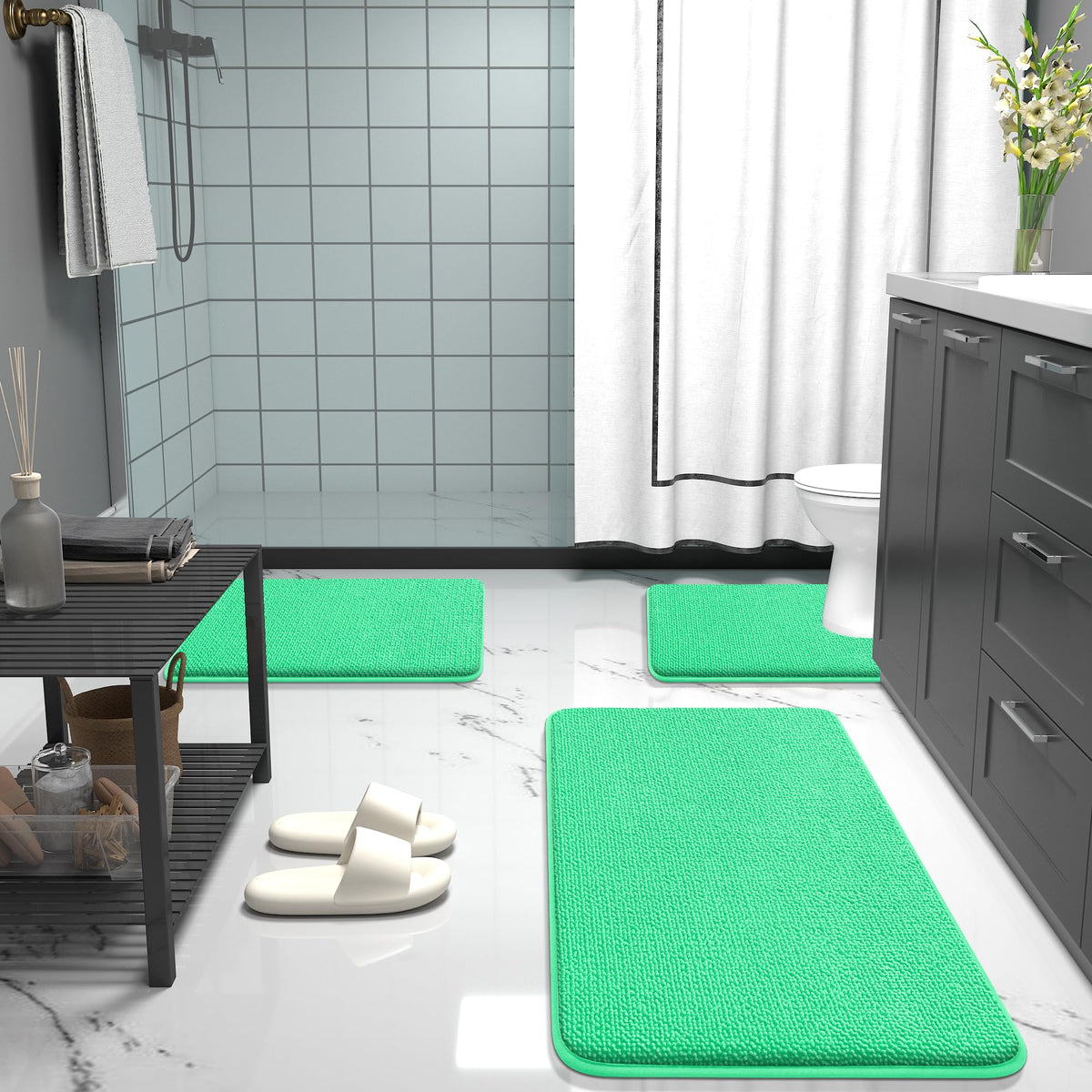 Thick Memory Foam Bathroom Rug 36x24