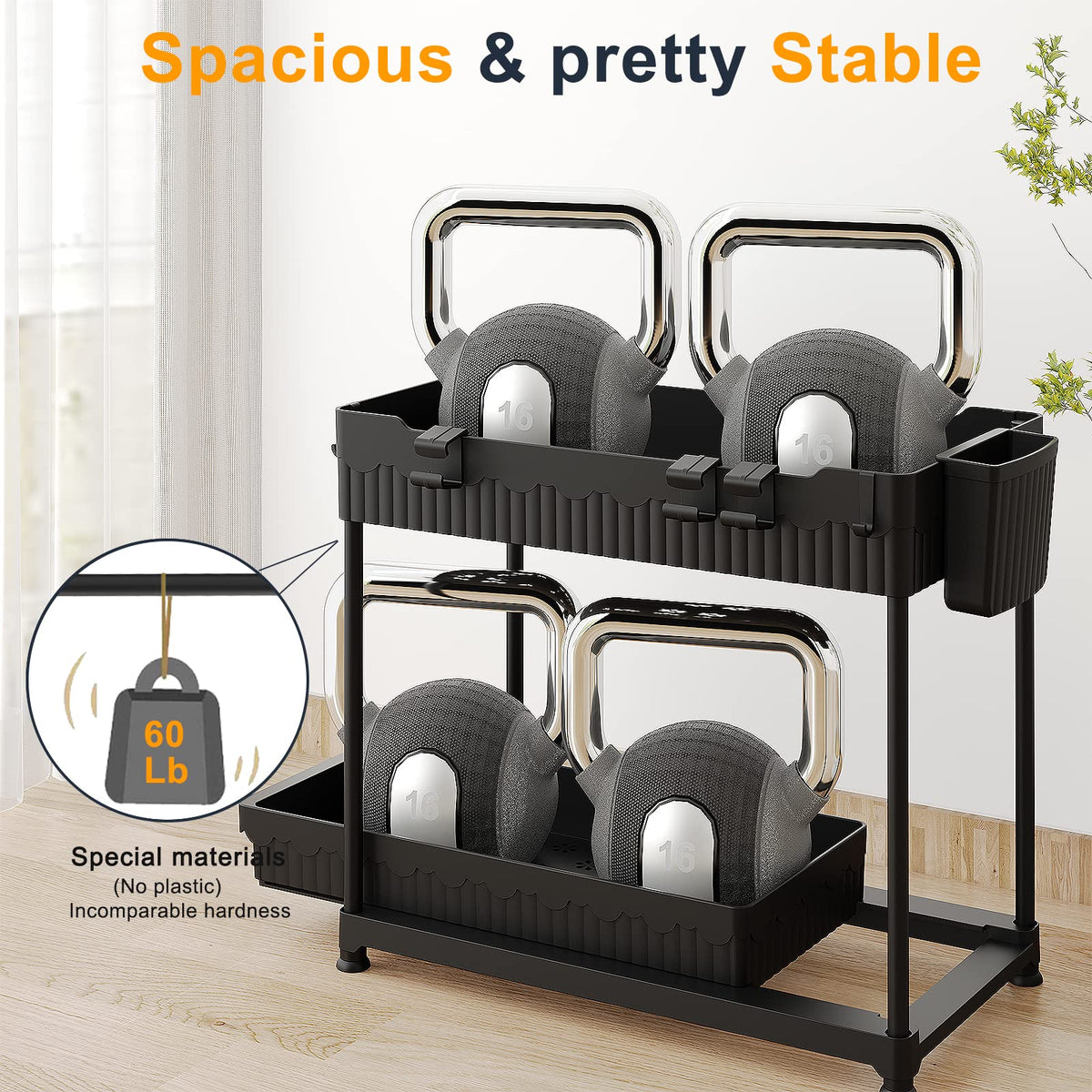 2-Pack 2-Tier Under Sink Organizers with Sliding Drawers (3 Count)