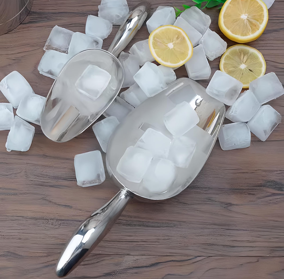 Ice Cube Scoop for Freezer Stainless Steel Ice Scoops Shovel for Ice Maker Coffee Bean Food Candy Flour Popcorn
