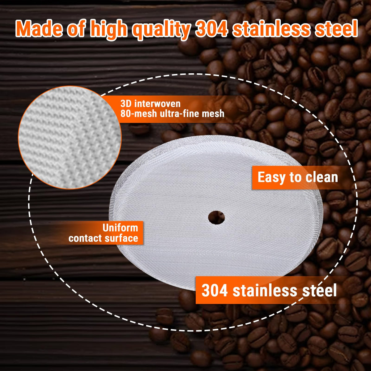 French Press Coffee Filter Replacement 5 Pack (5 Count)