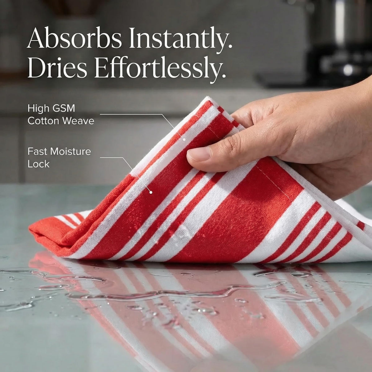 Kitchen Towels Cotton Dish Towels 20”x30” (6 Count)