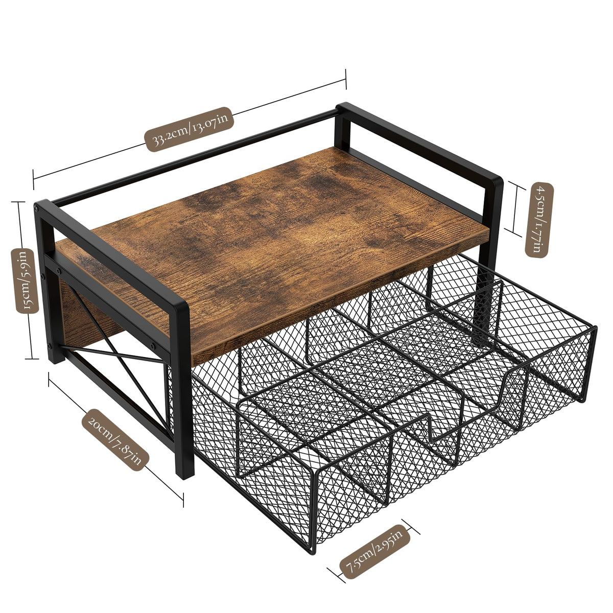 Tea Bag Organizer with Drawer