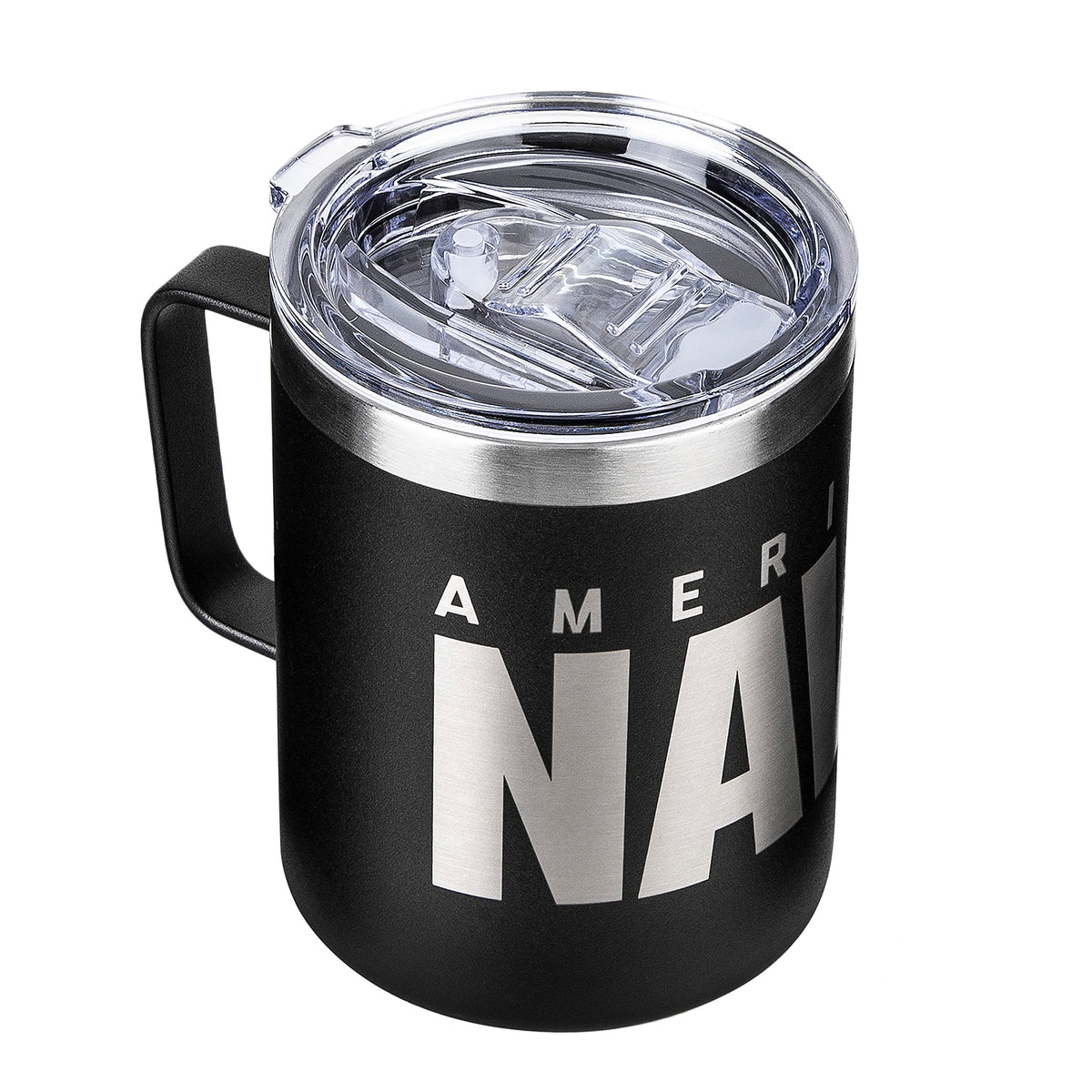 12oz Black Double Wall Vacuum Insulated Stainless Steel Coffee Tumbler Travel Mug