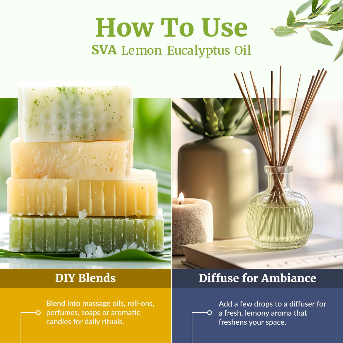 SVA Lemon Eucalyptus Essential Oil with Dropper (4 Fl Oz)