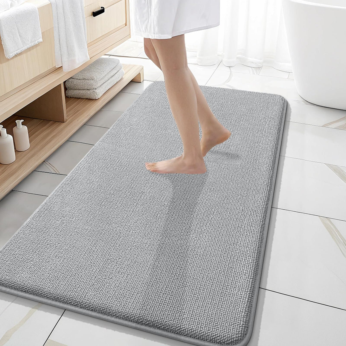 Memory Foam Bathroom Runner Rugs 47x20