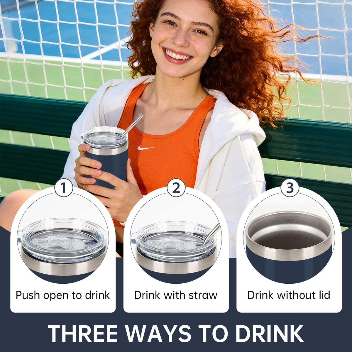 32 Pack 20oz Stainless Steel Insulated Bulk Tumblers with Lid&Straw (32 Count)