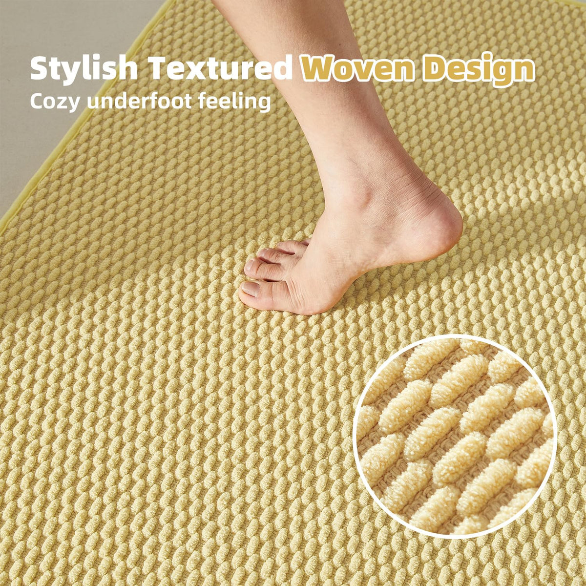 Large Bathroom Rugs Non Slip Washable Bath Rugs Super Absorbent Bathroom Rug Thin Quick Dry Low Pile Bath Mats