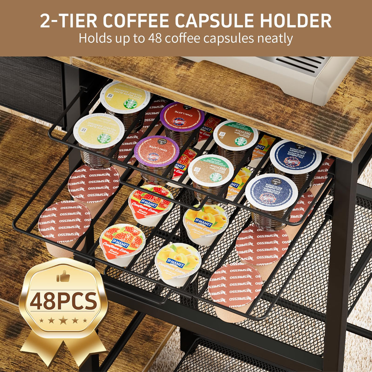 Coffee Bar with Integrated Storage