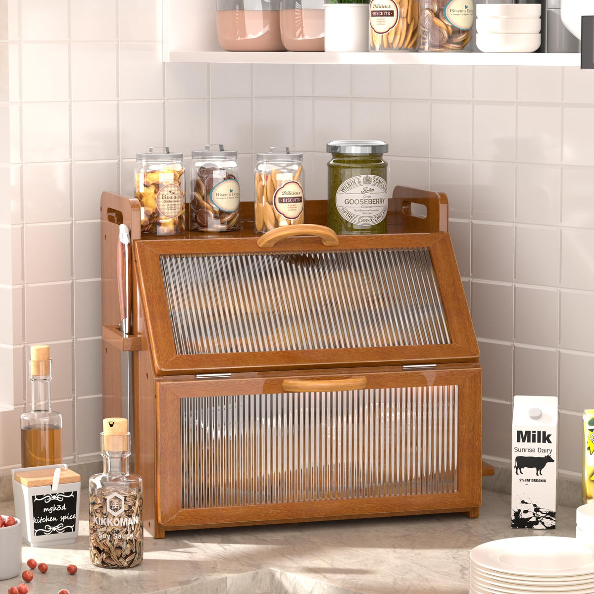 Bread Box for Kitchen Countertop