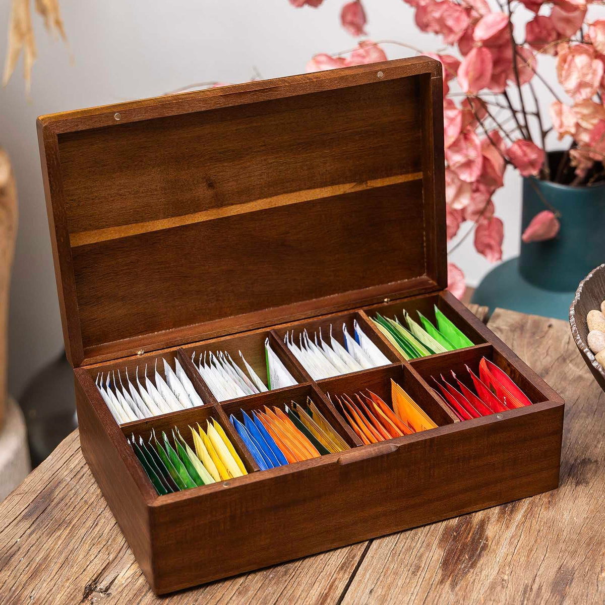 Acacia Wooden Tea Bag Organizers