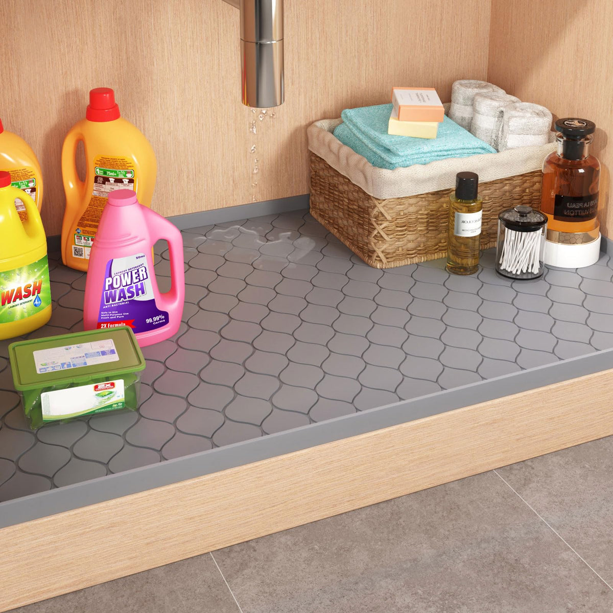 Waterproof Under Sink Mat 34" x 19"