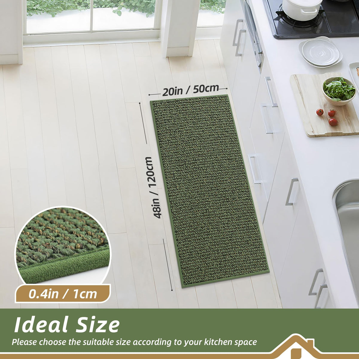 Kitchen Runner Rugs 20"x48"