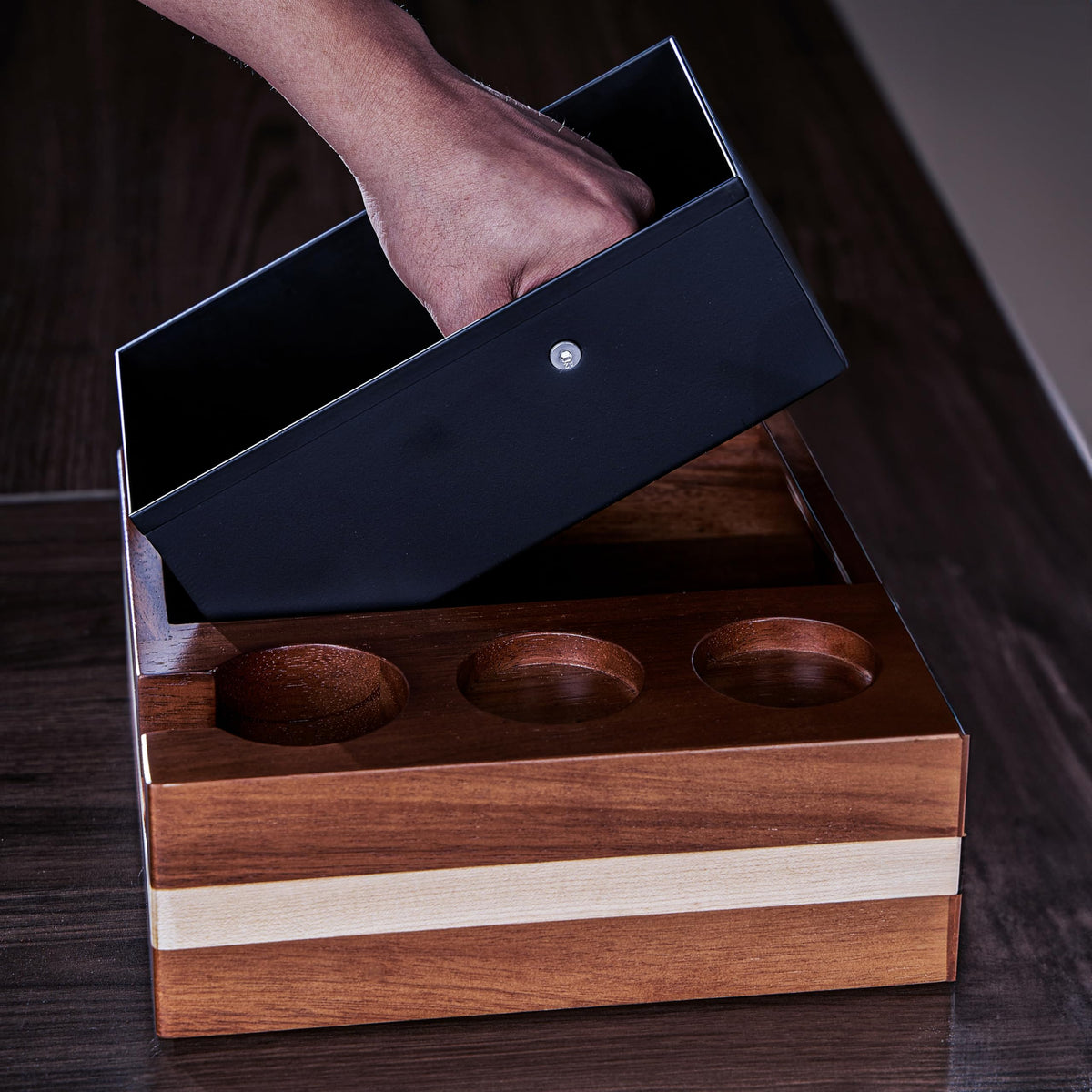 51mm Espresso Knock Box and Tamping Station