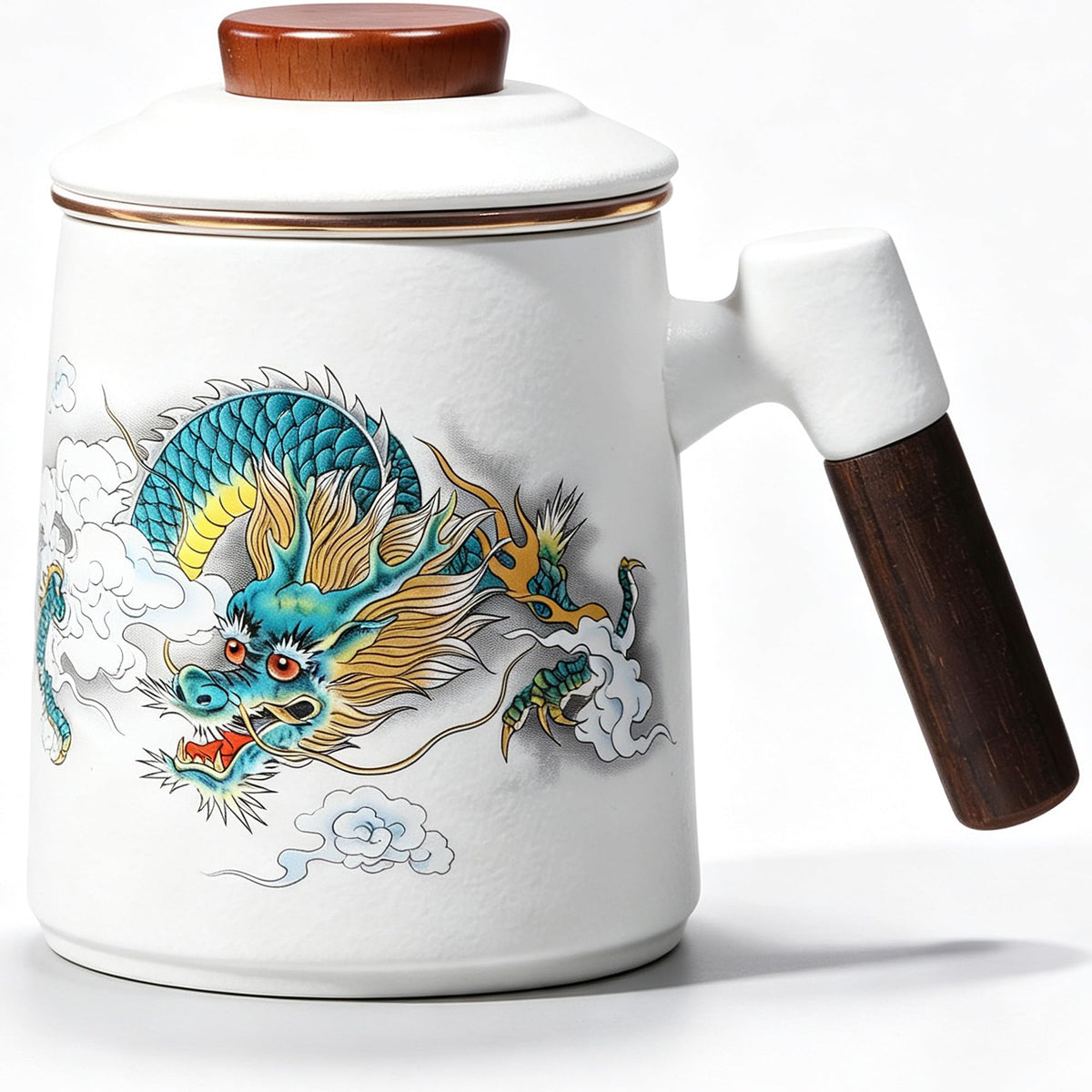 Ceramic Tea Infuser Cup with Lid