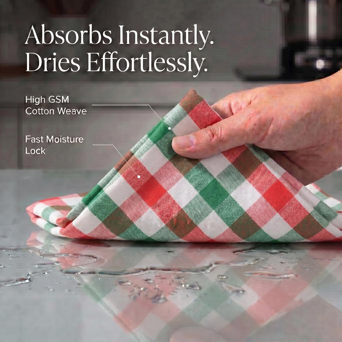 Kitchen Towels Cotton Dish Towels 20”x30” (6 Count)