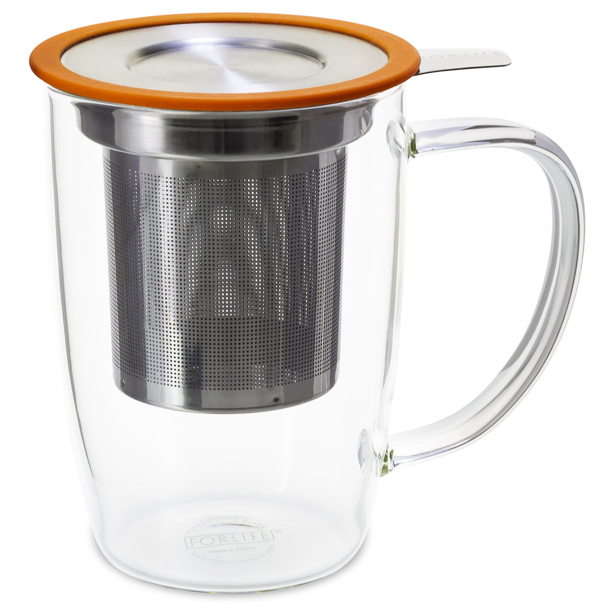 NewLeaf Glass Tea Mug with Infuser and Lid