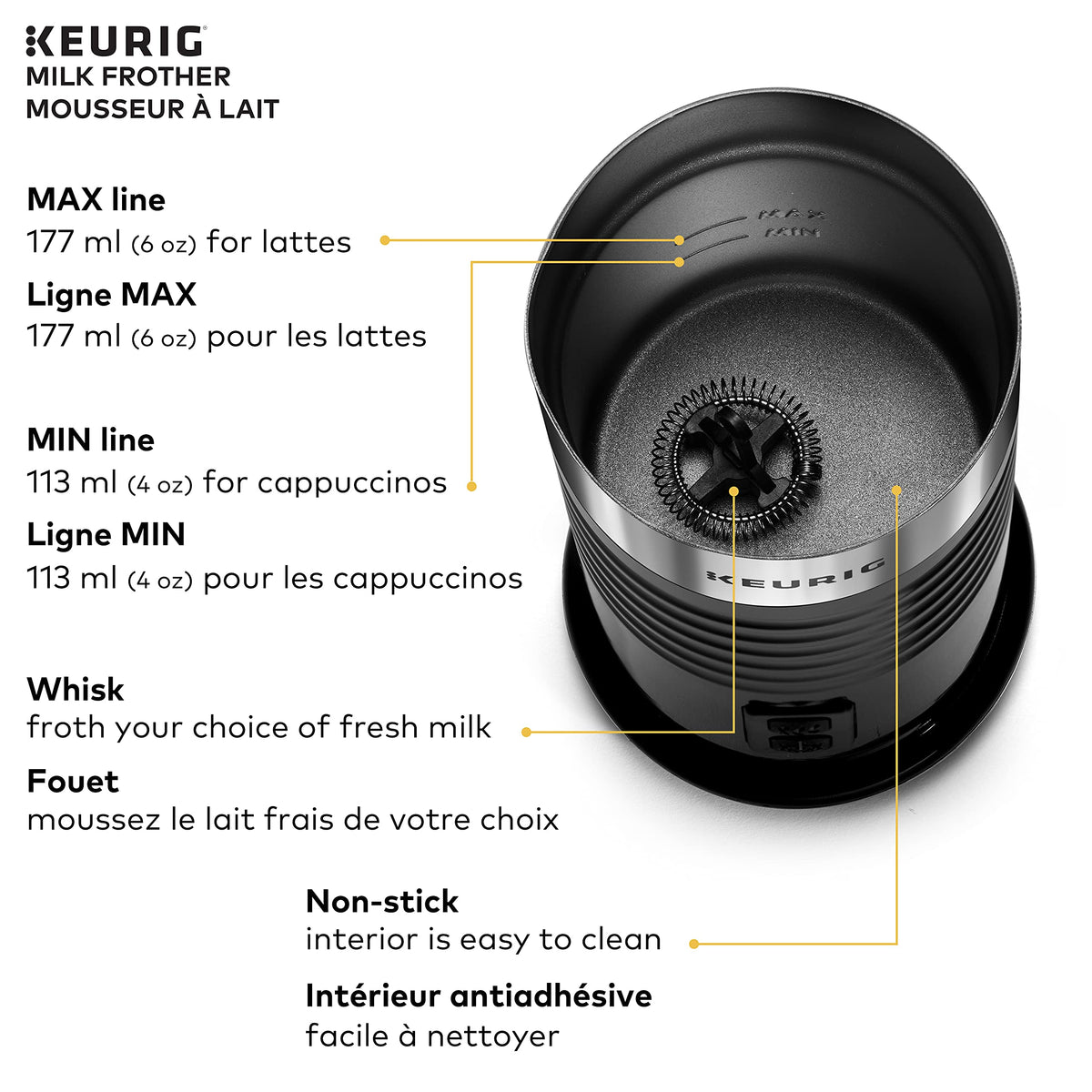 Milk Frother For Lattes And Cappuccinos