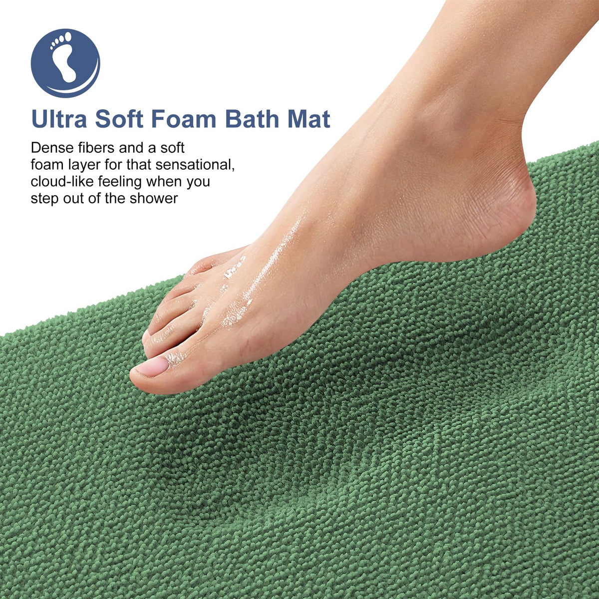 Memory Foam Bathroom Rugs 30x20