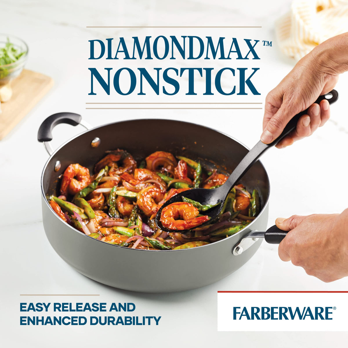 Cookstart DiamondMax Nonstick Jumbo Cooker with Lid and Helper Handle